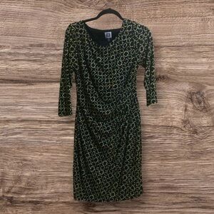 Anne  Klein black chain link dress. Size 10. 3/4 sleeve.